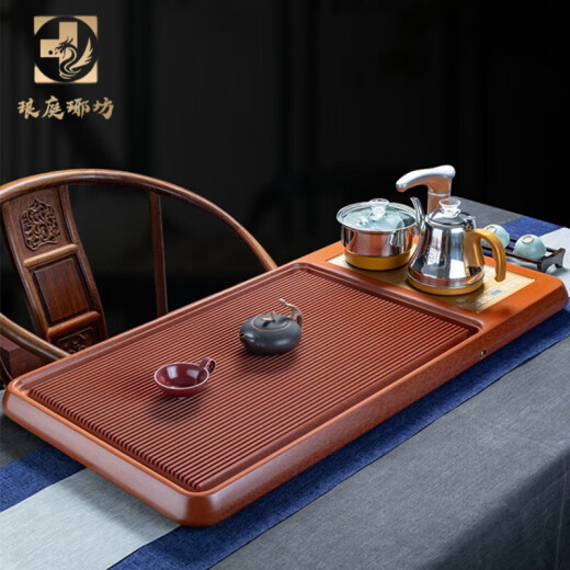 Langting Yafang German bakelite tea tray household all-in-one fully automatic water boiling kettle induction cooker high-end tea table simple saucer 100*50*5cm (tea tray + G9)