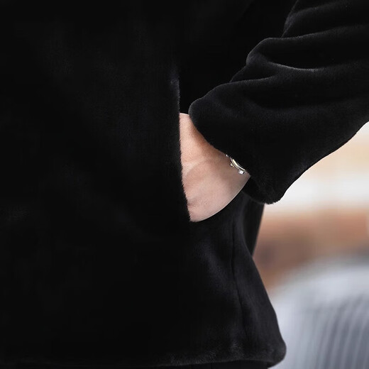 XIKEJIE brand luxury men's fur men's jacket winter gold mink jacket fur integrated mink coat casual thickened black 170[100-120Jin[Jin equals 0.5 kg]]