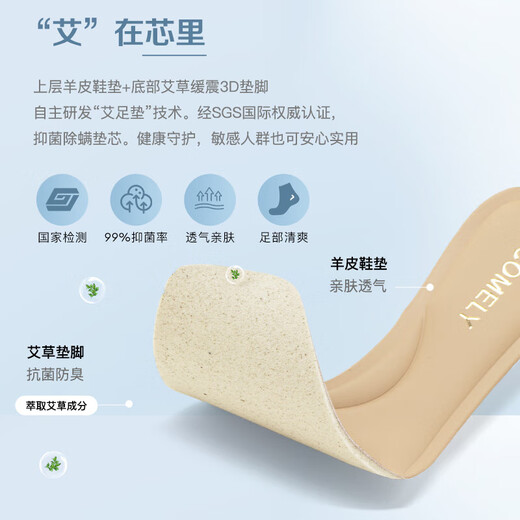 
COMELY single shoes for women's spring thin heel pointed toe high heel sheepskin soft comfortable sole simple professional work shoes off white 38