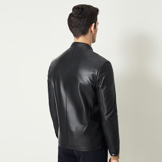 Shanshan [Texture Sheep Leather] Genuine Leather Jacket Men's Autumn and Winter Business Casual Stand Collar Baseball Collar Windproof Stiff Jacket