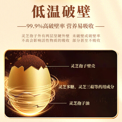 Jinzhuan Suspended Broken Ganoderma Spore Powder Capsules 80 Capsules/Bottle Spore Powder Capsules to Regulate Immunity 6 Bottles