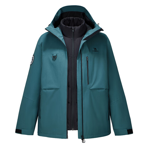 Camel (CAMEL) men's down liner in autumn and winter city light outdoor thickened three-in-one jacket for men M34CATG698