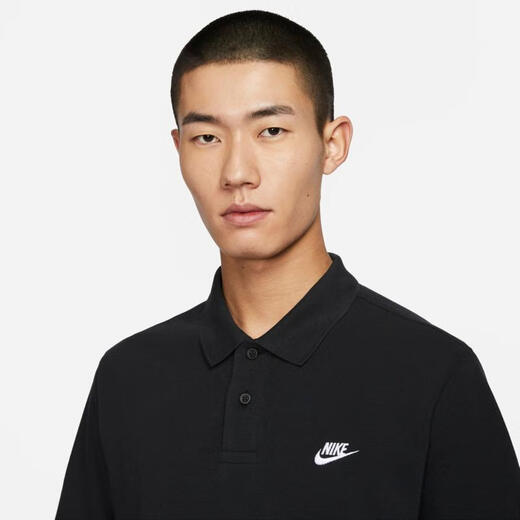 Nike Club Men's Business Affaire T-shirt à manches courtes décontractées Tops tricotés simples All-Match Sports respirant Polo FN3895-010 S