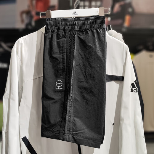 
ADIDAS Adidas 2024 sports pants men's sniffs autumn new woven casual pants short trousers removable pants HC9734 black/trouser legs removable L