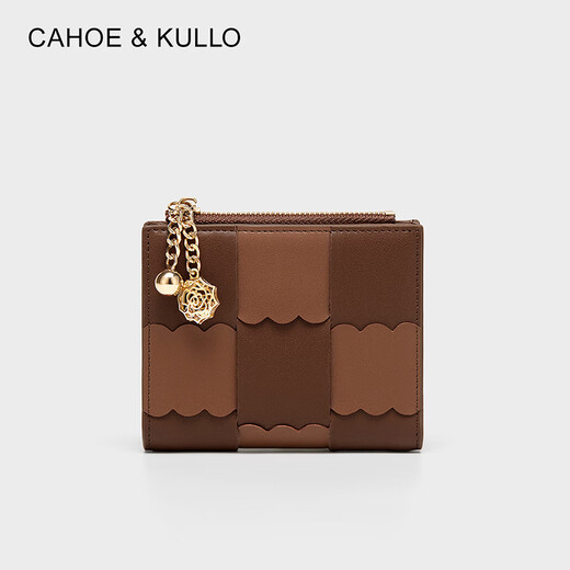 Cahoe Kullo Offizielle Website offizielle Brieftasche für Frauen Kurz Neues 2025 Mode Nische Frauen Kartenbeutel Clutch Frauen Brieftasche Geldbörse Brieftasche Karamell Brown Bohnen Blonde-kk Frauen Bag Geburtstag für Freundin