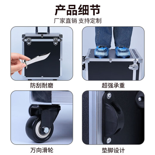 MPPMCK customized trolley tool box flight case hardware multi-functional storage instrument equipment tool box custom-made trolley tool box 45*35*42 with tool box inside