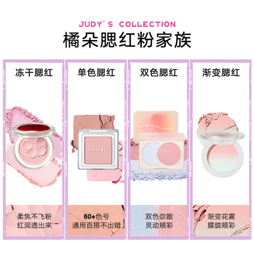 Orange Duo Exclusive Single Color Blush Rouge Matte Expanding Color Eyeshadow Contouring Face Brightening New Year Gift Recommended 44 Strawberry Milk Single Color