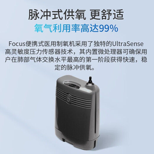 亚适美国医用便携制氧机家用5升老人随身携带户外吸氧机高原氧气机 便携1档等效2L+吸氧大礼包