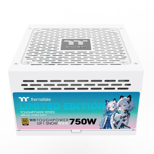 Thermaltake (Tt) rated 750W steel shadow Toughpower GF1 limited edition power supply white (native PCIe5.1/ATX3.0/gold certification/full module)
