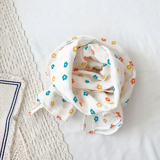 Écharpe pour enfants orange turbulente pour garçons et filles automne et coton hiver