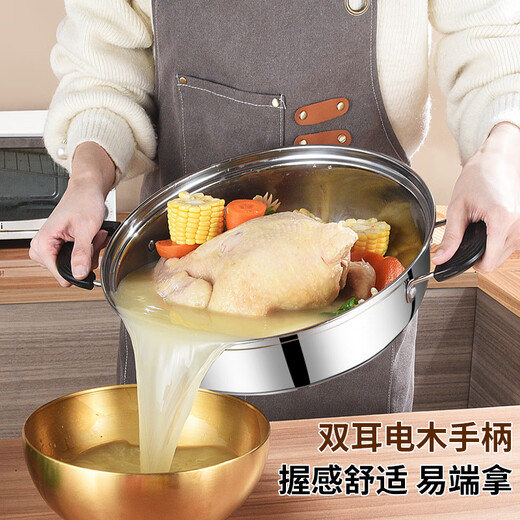 Olla caliente BSITN, olla caliente de acero inoxidable de 28 cm, olla especial, olla para sopa transparente, Cocina de Inducción, recipiente para olla caliente, tapa de olla visible 4428