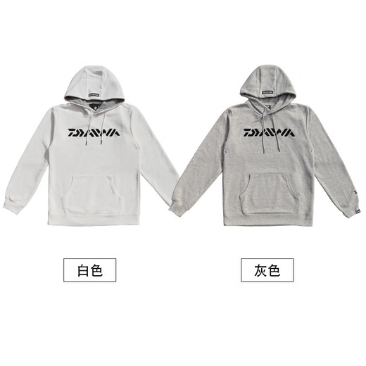 Dayiwa DE-6021CS hooded sweatshirt jacket fishing wear loose casual hoodie outdoor sports white L