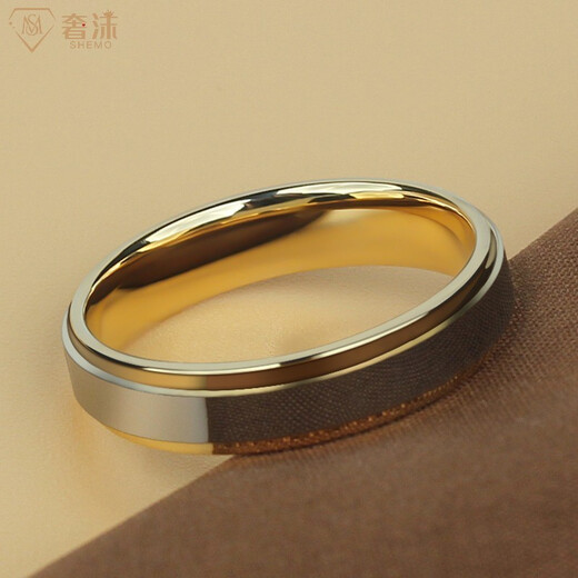 Luxurious tungsten gold couple rings, a pair of plain ring Möbius rings, Chinese Valentine's Day gift for girlfriend, wife, birthday, Valentine's Day confession gift, boyfriend token of love, engagement, proposal, marriage, couple ring - size, contact customer service for remarks, free engraving