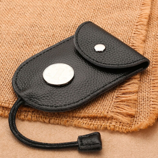 MONBERS Kopfschicht Cowide Multifunktions-Schlüsselbeutel Auszug Mini Compact Key Bag große Kapazität männliche und weibliche Autoschlüssel universelle Kaffeefarbe