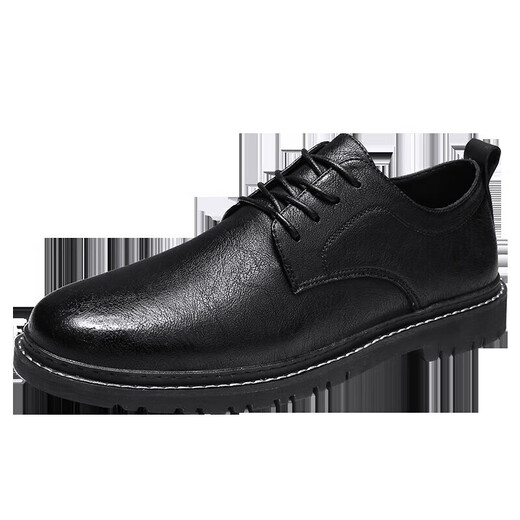 
New products for men's shoes casual leather shoes fashion Korean version for men's business shoes men's formal shoes versatile flat-soled shoes 9920 black 40