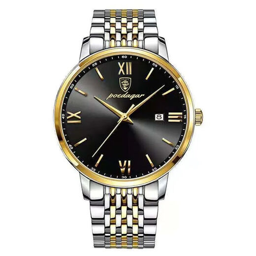 Casollen Yageer Watch Swiss Water Calendar Luminoso Business Business Men a Mass's Fashionable Generoso Simple Pareja Mira Automático 826 Silver Shell White Surface Versión fuerte