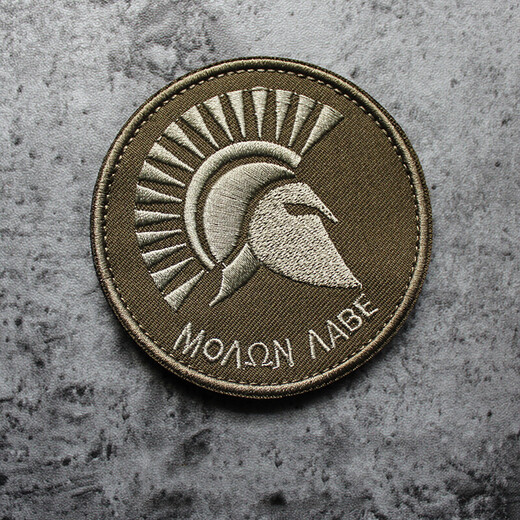 Punisher Spartan Embroidered Velcro Armband Warrior Embroidered Badge Tactical Morale Badge Outdoor Backpack Decorative Helmet Sticker United States Black White Reflective 9*5CM