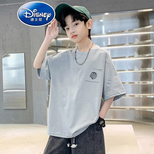 迪士尼（Disney）品牌童装男童夏装短袖T恤2025夏季新款宽松中大童帅气半袖上衣潮 TGXZ9853 米杏 150