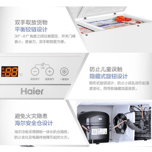 海尔（Haier）冰柜家用商用零下38度速冻大容量冷冻柜转换超低温海鲜深冷卧式柜五面制冷国家补贴20% 【零下38度】电子控温 719升