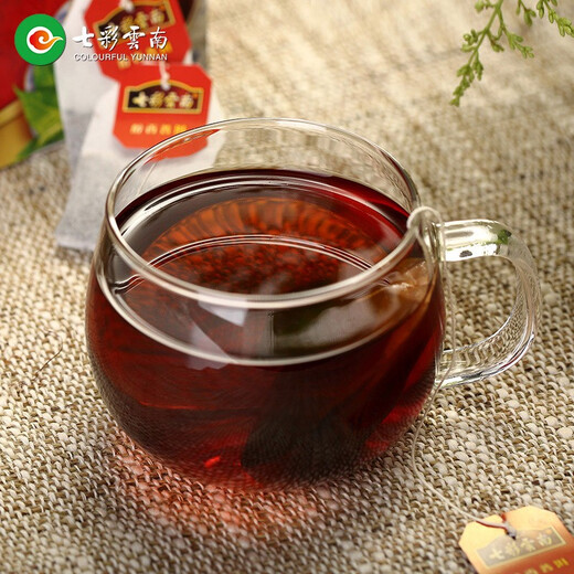 Colorful Yunnan tea Pu'er tea ripe tea mellow tea bag 100g/50 bags offline same style