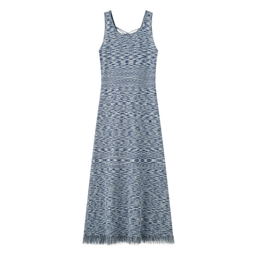 Das Meeresleben OU Hai Yisheng Kleid Damen 24 Sommer New Slim Fit Slim Quastel Strick -Suspender Kleid 15867 Harbor Blue M.