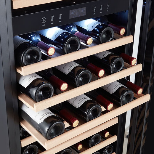 Vinocave wine cabinet constant temperature wine cabinet embedded refrigerator compressor ice bar refrigerated storage home office freshness and humidity multi-function display cabinet beverage ultra-thin dual temperature model PRO268CWJ-254L-96 bottles