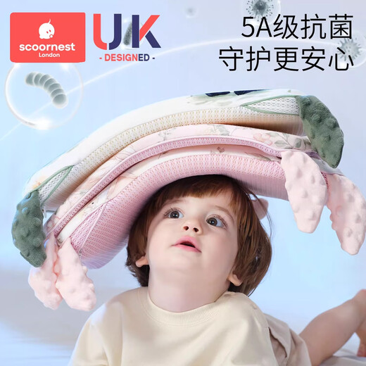 Kechao Baby Pillow Baby Soothing Pillow for Babies Over 6 Months Old Special Pillow for Children 1-3-6 Years Old Tencel Universal for All Seasons 0-2 Years Old/Pillow Height 1.2-1.5cm/Silicone-Panda