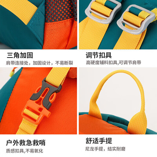 Lugeli Children's Backpack Outdoor Travel Backpack Light Hiking Spring Outing Elementary School Kindergarten School Bag Mountaineering Bag Children's Mountaineering Bag Orange 15L