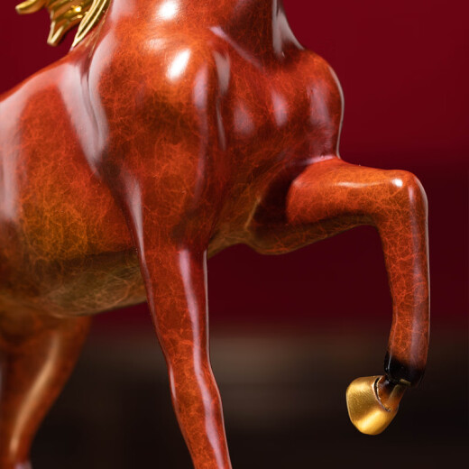 Ming Dynasty bronze smiths have made great achievements in copper horse ornaments home living room wine cabinet TV cabinet high-end gift housewarming opening gift Father's Day