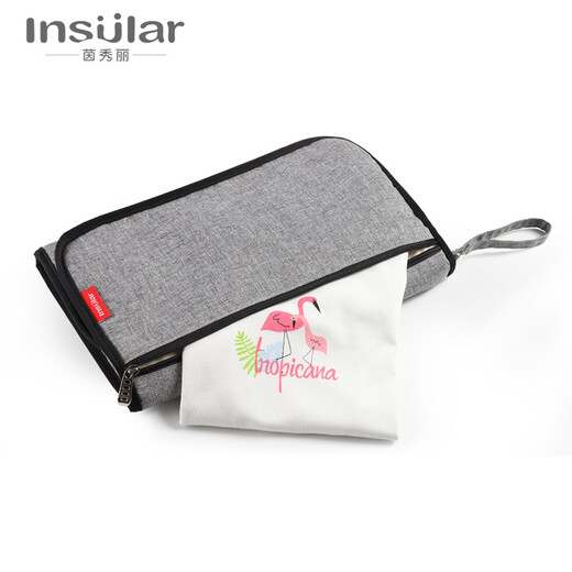 Inselbaby Windeln Pads für Babys Multifunktional tragbare Windelpolster für Windeln Aufbewahrungstaschen für Mutter- und Babyversorgungen Rauchwellen-Asche-Portierbabywindeln Pads