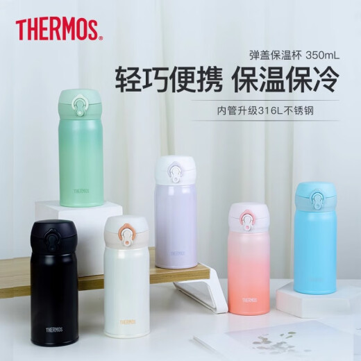 Thermos Thermos Cup Großkapazität Wasserbecher Kinder- und Frauenbecher Ehepaar Edelstahl Geburtstag Geschenk Custom Lackierung JNL 316L Edelstahl-Lila Lila 350 ml