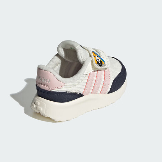 Adidas (adidas) children's shoes, baby girls' new Velcro casual toddler shoes JH7137 white/pink/blue