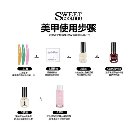 SweetCoolDou no-bake quick-drying nail polish black non-tearable star bright moon black 12ml versatile manicure CD014 gift