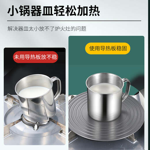 Orado energy-saving heat conduction plate pot bottom anti-burn black pot heat conduction plate household food quick thawing plate gas stove universal aviation aluminum diameter 28cm thickness 6mm