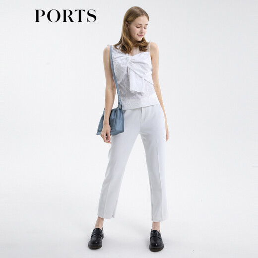 PORTS PORTS spring and summer new women's sleeveless shirt SM8B011MFD084 white XXS (0)