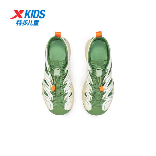 Xtep children's sports and leisure shoes for middle and older children, boys and girls, sandals, summer new Baotou sandals, beach shoes, courtyard green/sail white 38