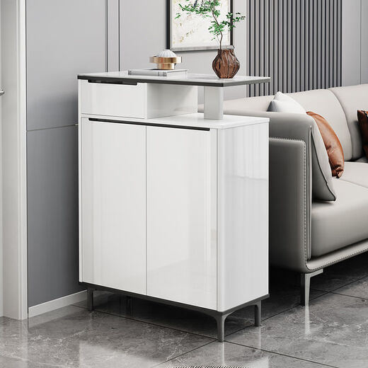 Luo Jixian 2025 new simple shoe cabinet household door elevator entrance double-sided living room partition painted porch cabinet storage cabinet delivery RD6621 double-sided porch cabinet 80cm long