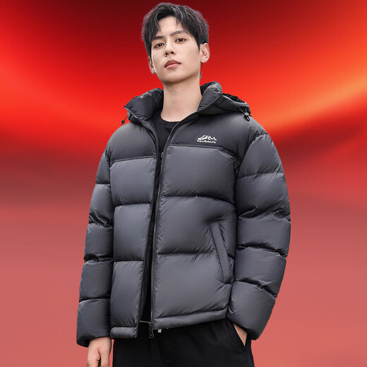 YAYA down jacket men's short bread jacket 2025 new casual warm thickened extreme cold winter jacket ZL Phantom Black XL /180