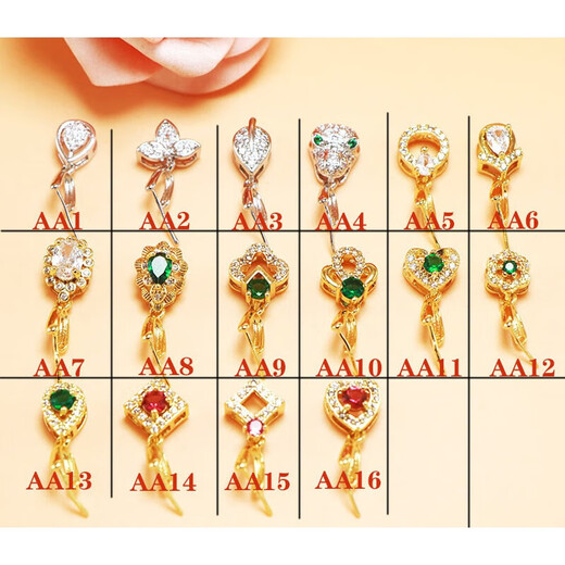 Fat Donglai's same style 18k gold jade buckle 18K gold pendant buckle Jade Buddha Au750 rose gold platinum Wu Shi brand The order price is a single discount