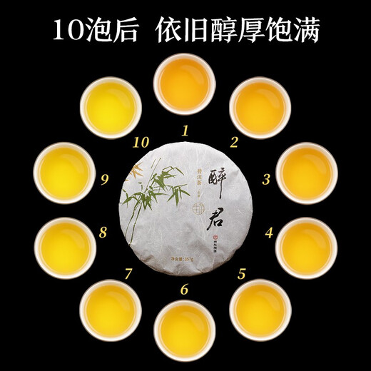 Made in Tokyo, Zuijun Pu'er raw tea cake 357g 21-year early spring first-picked tea gift box self-operated gift giving