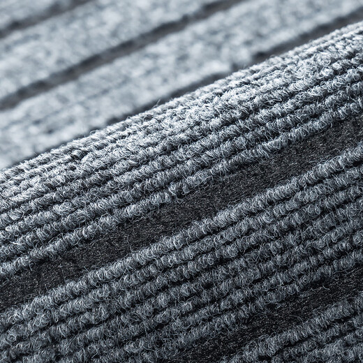 京东京造条纹拉绒入户垫 家用可裁剪除尘防滑吸水地垫进户门 灰色60*90cm