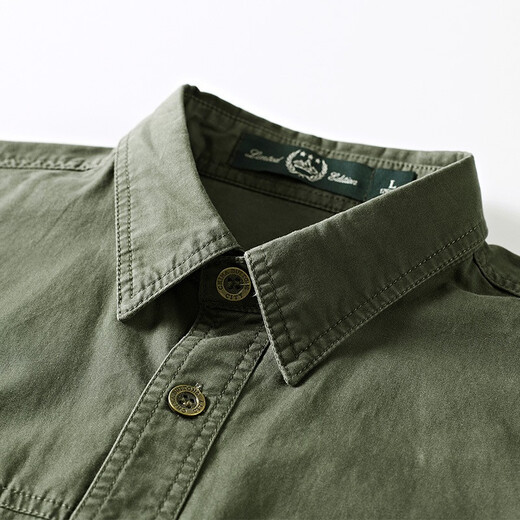 
JP autumn outdoor men's long-sleeved shirt lapel casual shirt 1283 khaki M-170