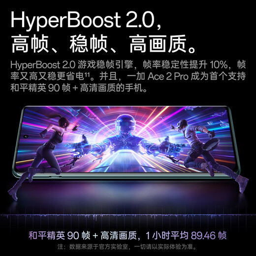 OnePlus Ace 2 Pro eSports 5G mobile phone 2nd generation Snapdragon 8 1.5K Lingxi touch screen Titanium gray | 24GB+1TB official standard configuration