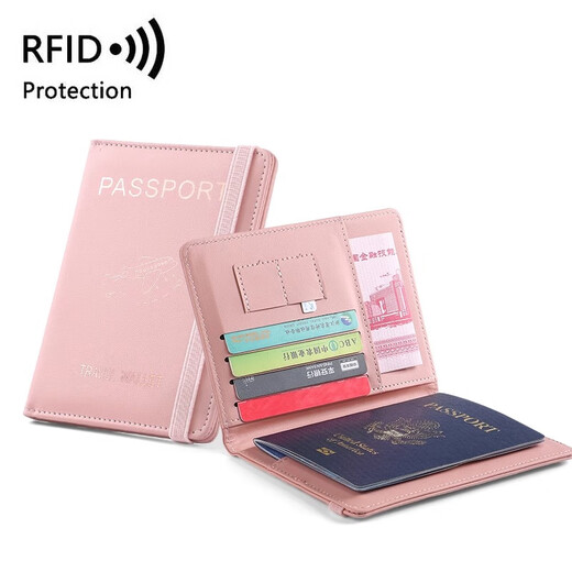MIZU PASSPORT PROTECTION CASE AVANCÉ AVANCE CUSTUMAGE ANTÉLIÈRE CUSTAL BRUSSE RFID MULTIFONCTION DE VOYAGE AIR TICK CLIP PARTPORT PARSPORT U PADPORT - ROSE
