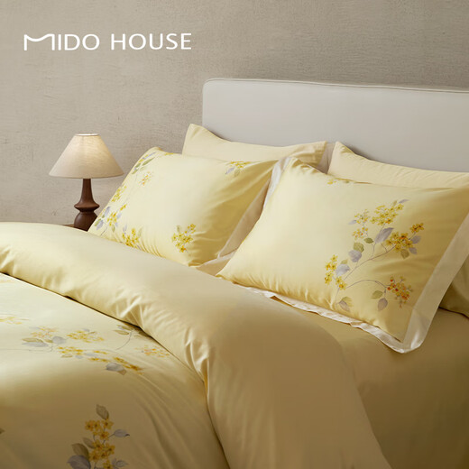 Mido House 100 Xinjiang Long Samt Baumwoll -Baumwollblumenbettblätter und Tops Set, Perlengras 1,8m Blechstil