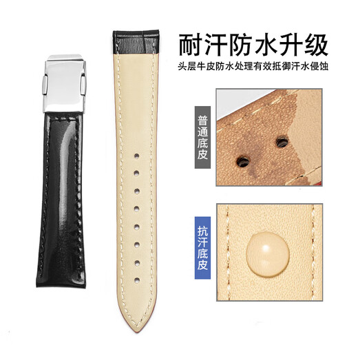 雷米龙（ReeMiLong REEMILONG）适配卡西欧皮表带SHN-5010L 5018 5020三眼手表女真皮手表带配件 红色 不带扣 18mm