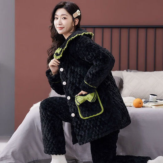 Gtyuwvg Hunan Desgaste provincial para mujeres Coral de invierno Velvet Flanela engrosada de algodón de algodón de tres capas Flannel e invierno de gran tamaño para el hogar Muebles para el hogar HL-6623 de longitud rosa-medium. Modelo M Recomendado 80-100Jin [Jin es igual a 0.5 kg]