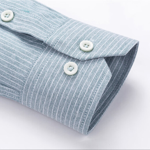 Shanshan warm shirt men's velvet business casual thickened long-sleeved striped shirt CVCT4218 velvet style 43