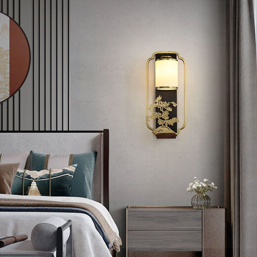 Yaotian New Chinese Plum, Orchid, Bamboo and Chrysanthemum Wall Lamp Chinese Style Living Room TV Background Wall Lamp Corridor Aisle Bedside Lamp Orchid Large