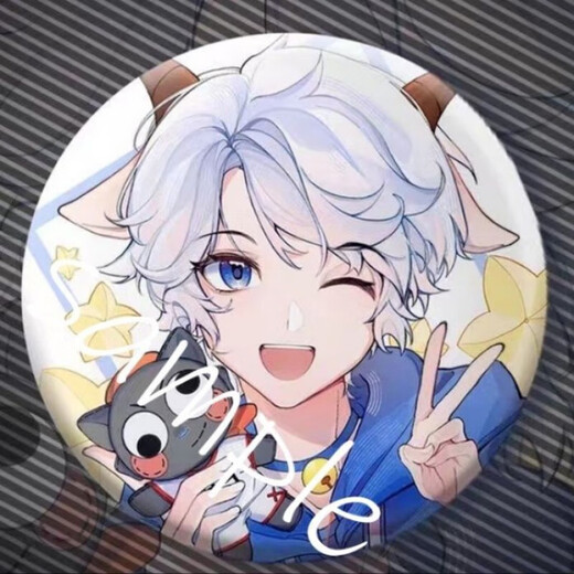 Yinqiwei peripheral fan-made badges Barji 58mm cute high-value tinplate badge 14404 badges-Xi Yangyang